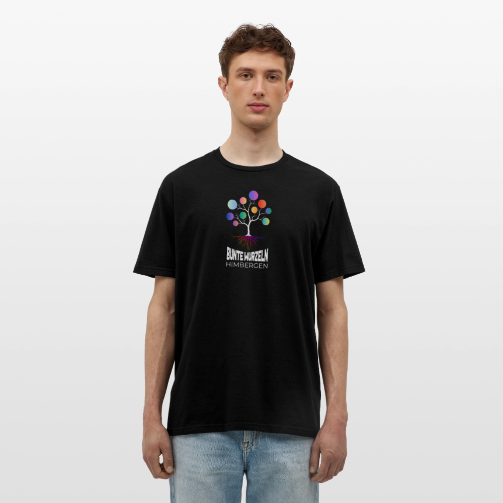 Bunte Wurzeln Himbergen Vorne - Männer T-Shirt - Schwarz