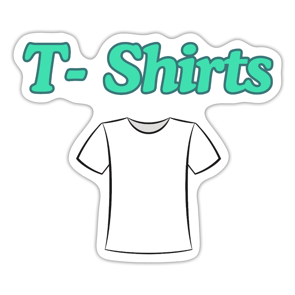 Sticker - T-Shirts - Mattweiß