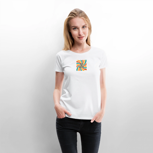 Bunt ist gesund Bögen - Frauen Premium T-Shirt - Weiß