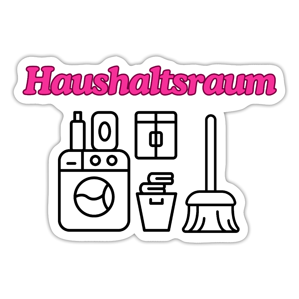 Sticker - Haushaltsraum - Mattweiß
