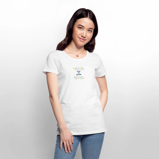 Bunt ist gesund Fragmente - Frauen Premium T-Shirt - Weiß