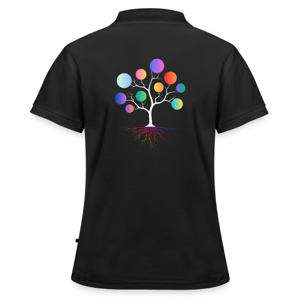 Bunte Wurzeln Himbergen V&H - Frauen Premium Polo-Shirt - Schwarz