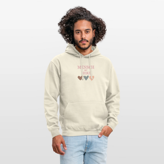 Mensch mit Herz - Unisex Hoodie - Vanille-Milchshake