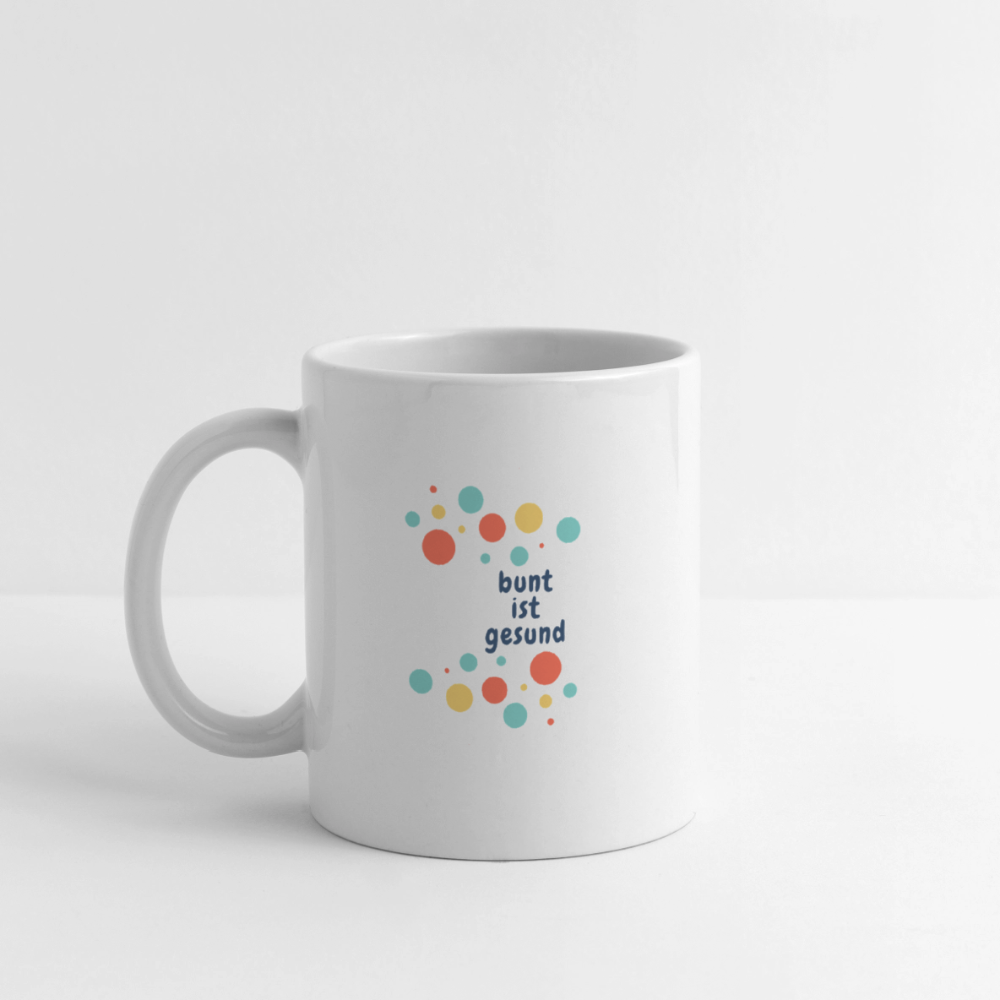 Bunt ist gesund Bubbles - Tasse - Weiß