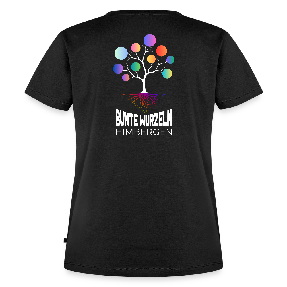 Bunte Wurzeln Himbergen Hinten - Frauen Premium T-Shirt - Schwarz