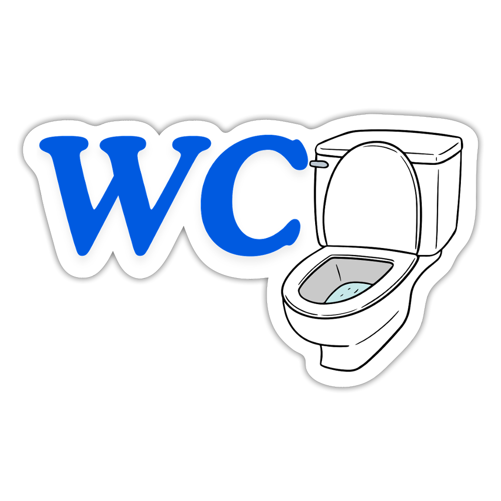 Sticker - WC - Mattweiß