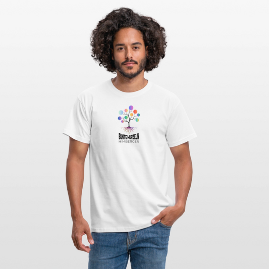 Bunte Wurzeln Himbergen Vorne - Männer T-Shirt - Weiß