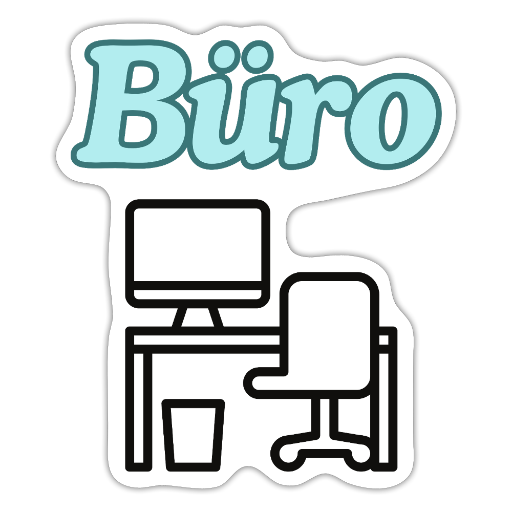 Sticker - Büro - Mattweiß