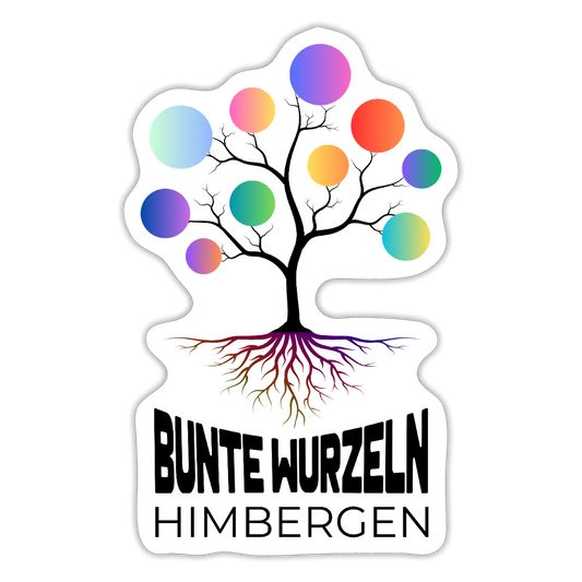 Bunte Wurzeln - Sticker - Mattweiß