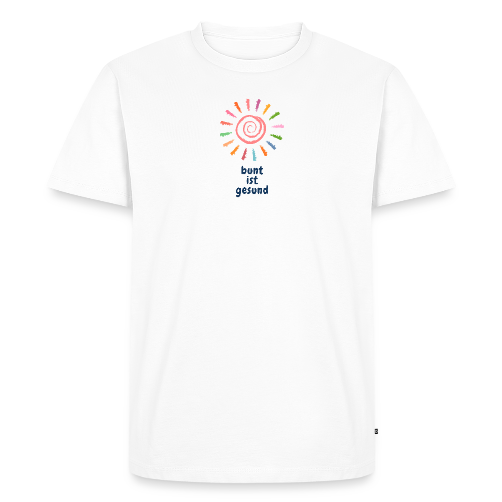 Bunt ist gesund Sonne - Men’s Premium T-Shirt - Weiß