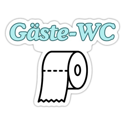 Sticker - Gäste-WC - Mattweiß