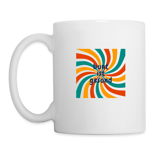 Bunt ist gesund Bögen - Tasse - Weiß