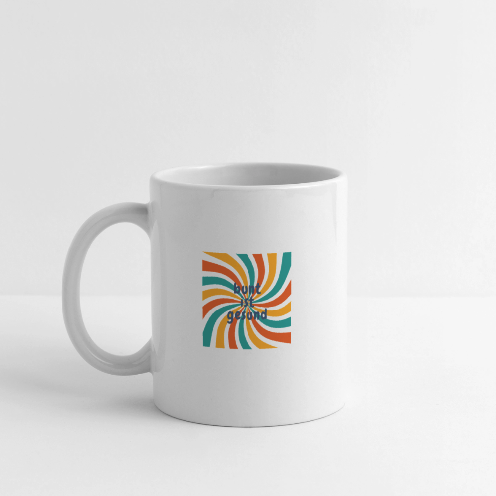Bunt ist gesund Bögen - Tasse - Weiß