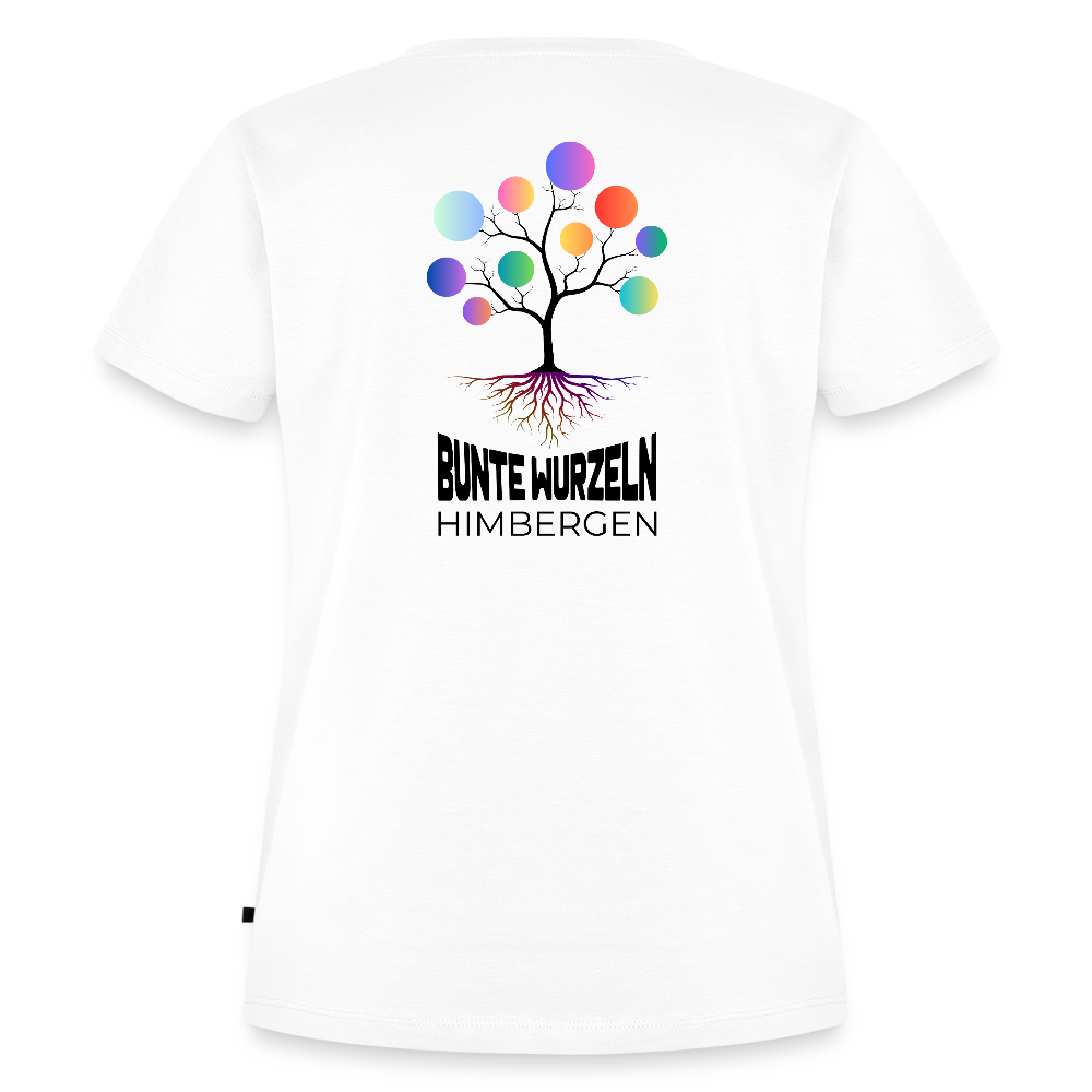 Bunte Wurzeln Himbergen Hinten - Frauen Premium T-Shirt - Weiß