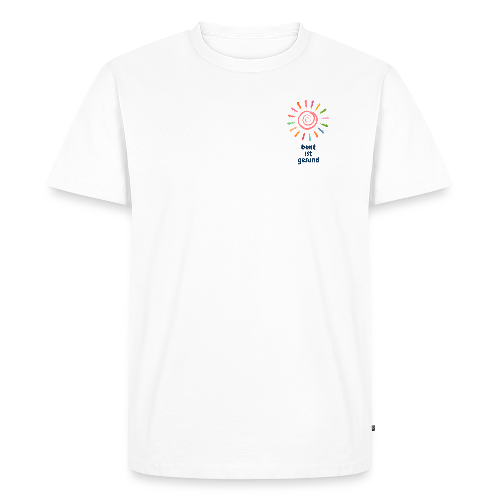 Bunt ist gesund Sonne Pocket - Men’s Premium T-Shirt - Weiß
