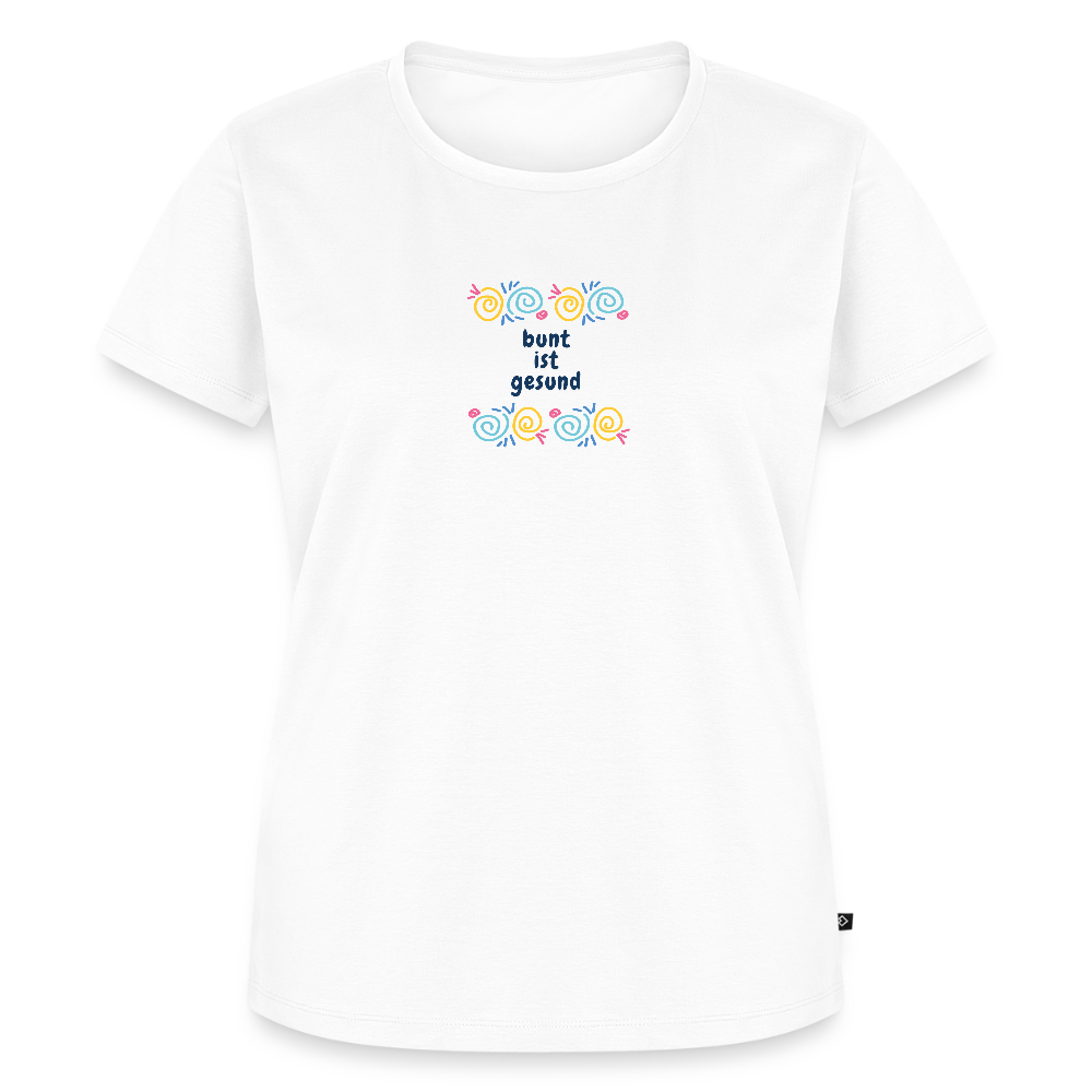 Bunt ist gesund Fragmente - Frauen Premium T-Shirt - Weiß