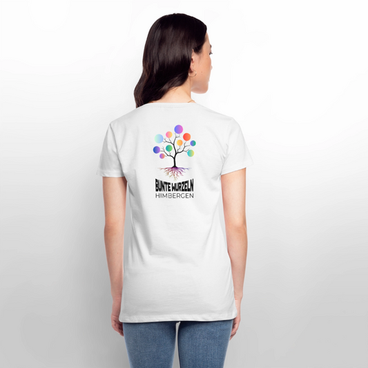 Bunte Wurzeln Himbergen Hinten - Frauen Premium T-Shirt - Weiß