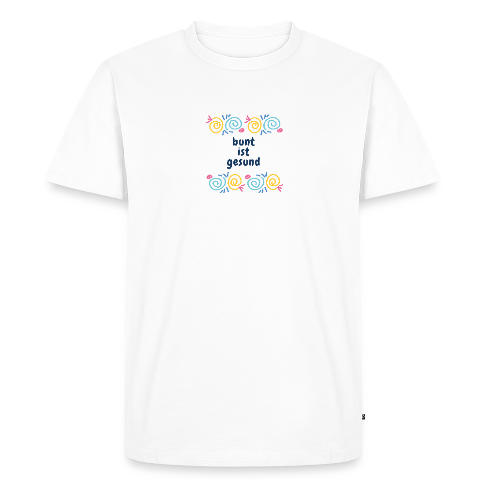 Bunt ist gesund Fragmente - Männer Premium T-Shirt - Weiß