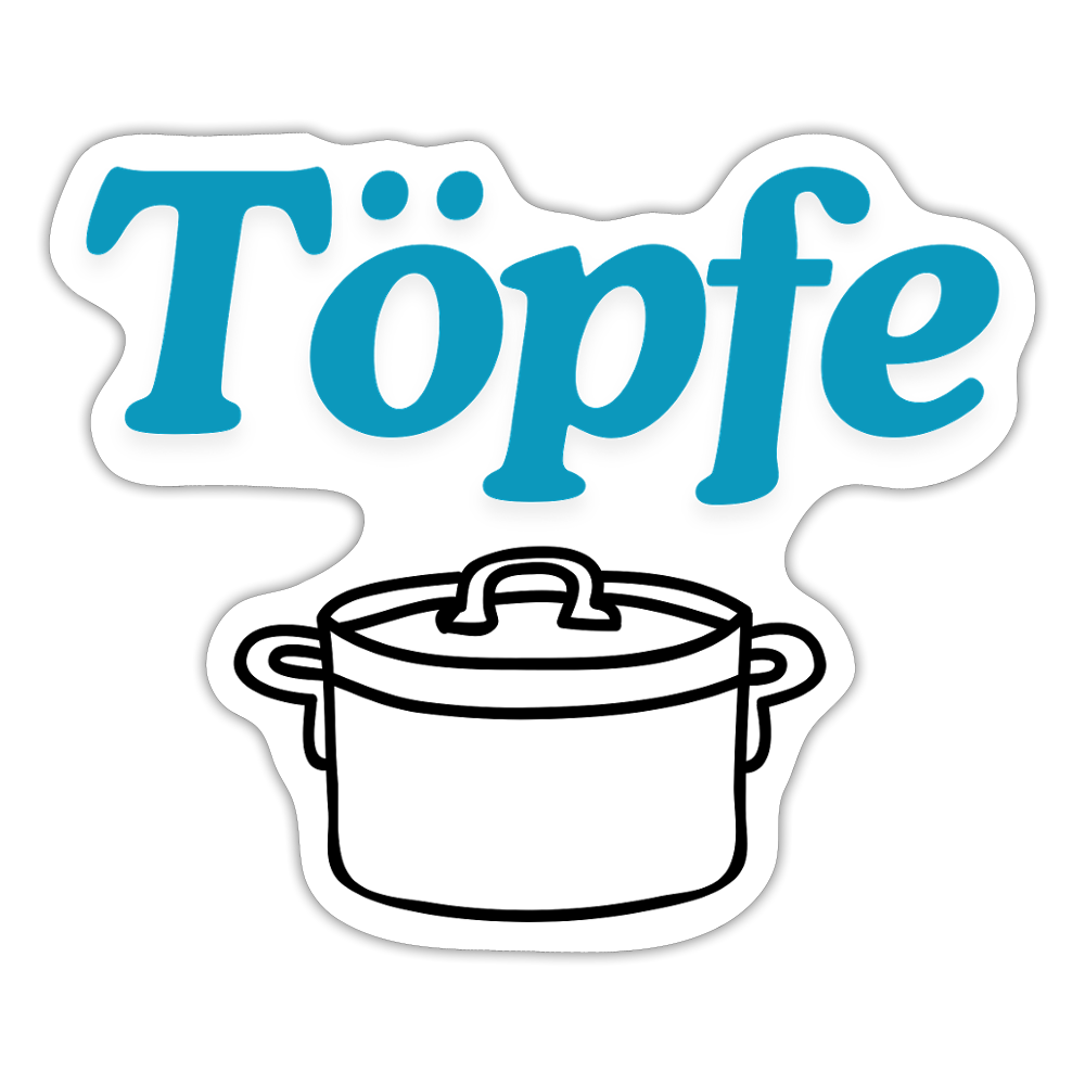 Sticker - Töpfe - Mattweiß