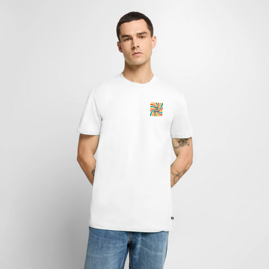 Bunt ist gesund Bögen Pocket - Männer Premium T-Shirt - Weiß