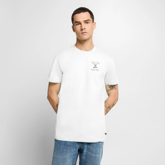 Bunt ist gesund Fragmente Pocket - Männer Premium T-Shirt - Weiß
