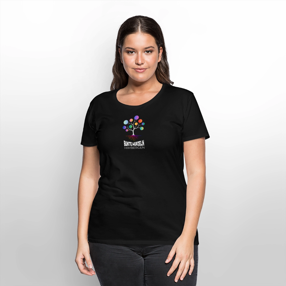 Bunte Wurzeln Himbergen Vorne - Frauen Premium T-Shirt - Schwarz