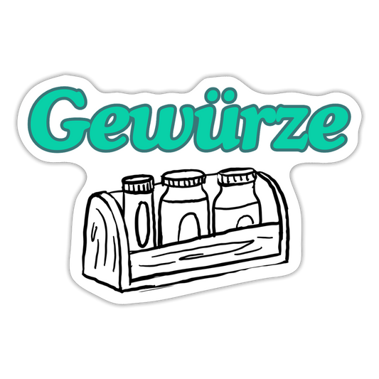 Sticker - Gewürze - Mattweiß
