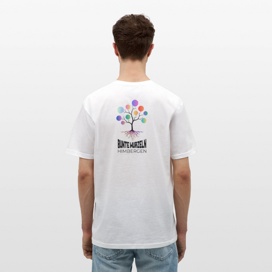 Bunte Wurzeln Himbergen Hinten - Männer T-Shirt - Weiß