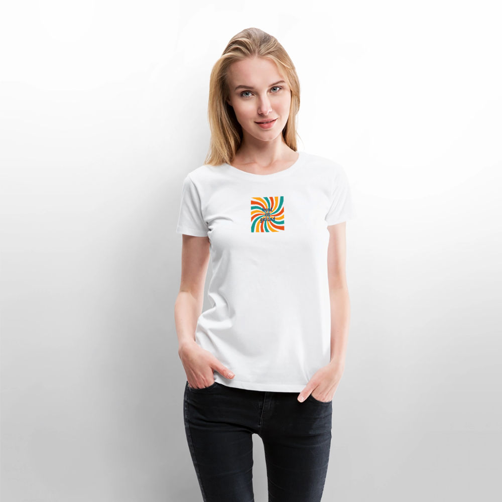 Bunt ist gesund Bögen - Frauen Premium T-Shirt - Weiß
