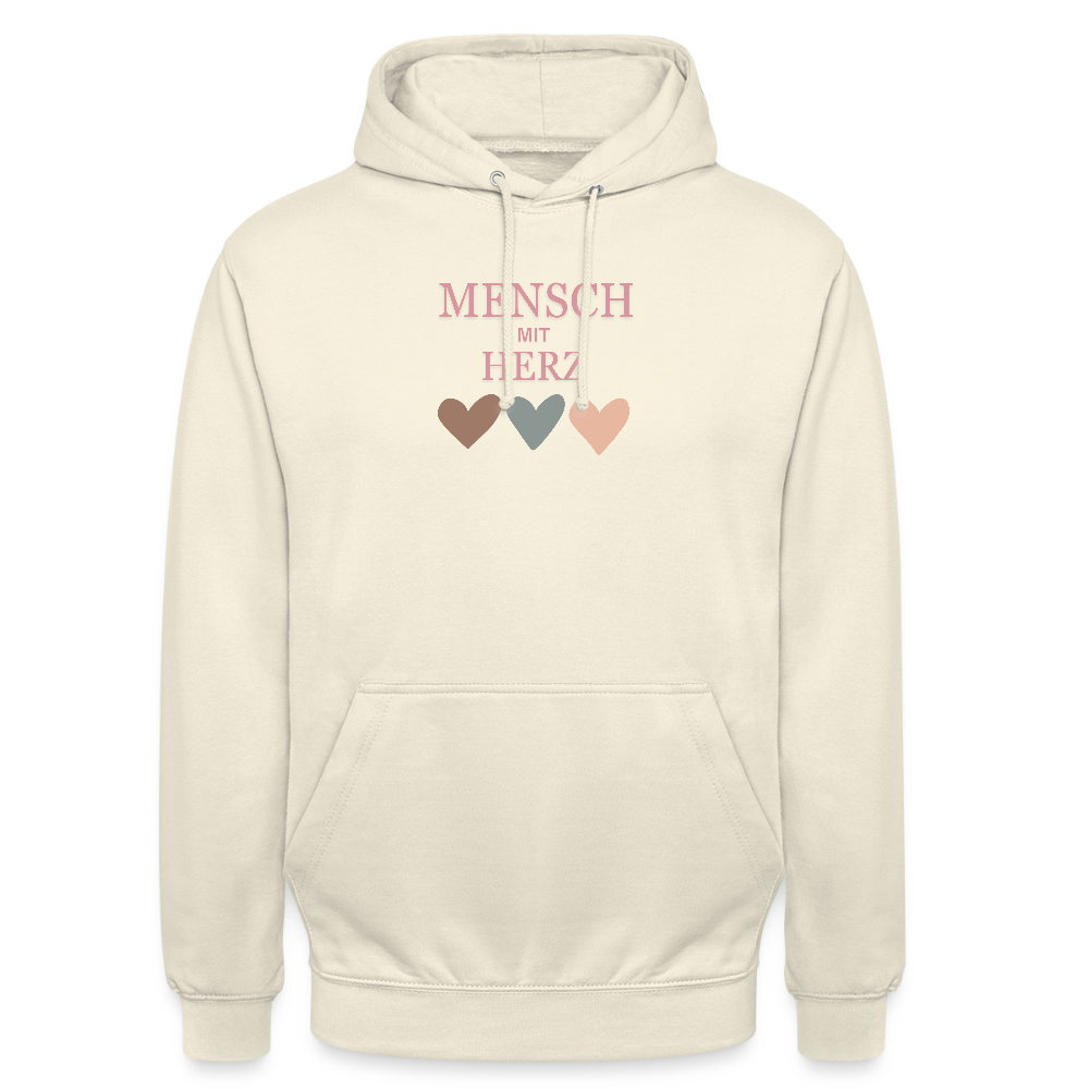 Mensch mit Herz - Unisex Hoodie - Vanille-Milchshake