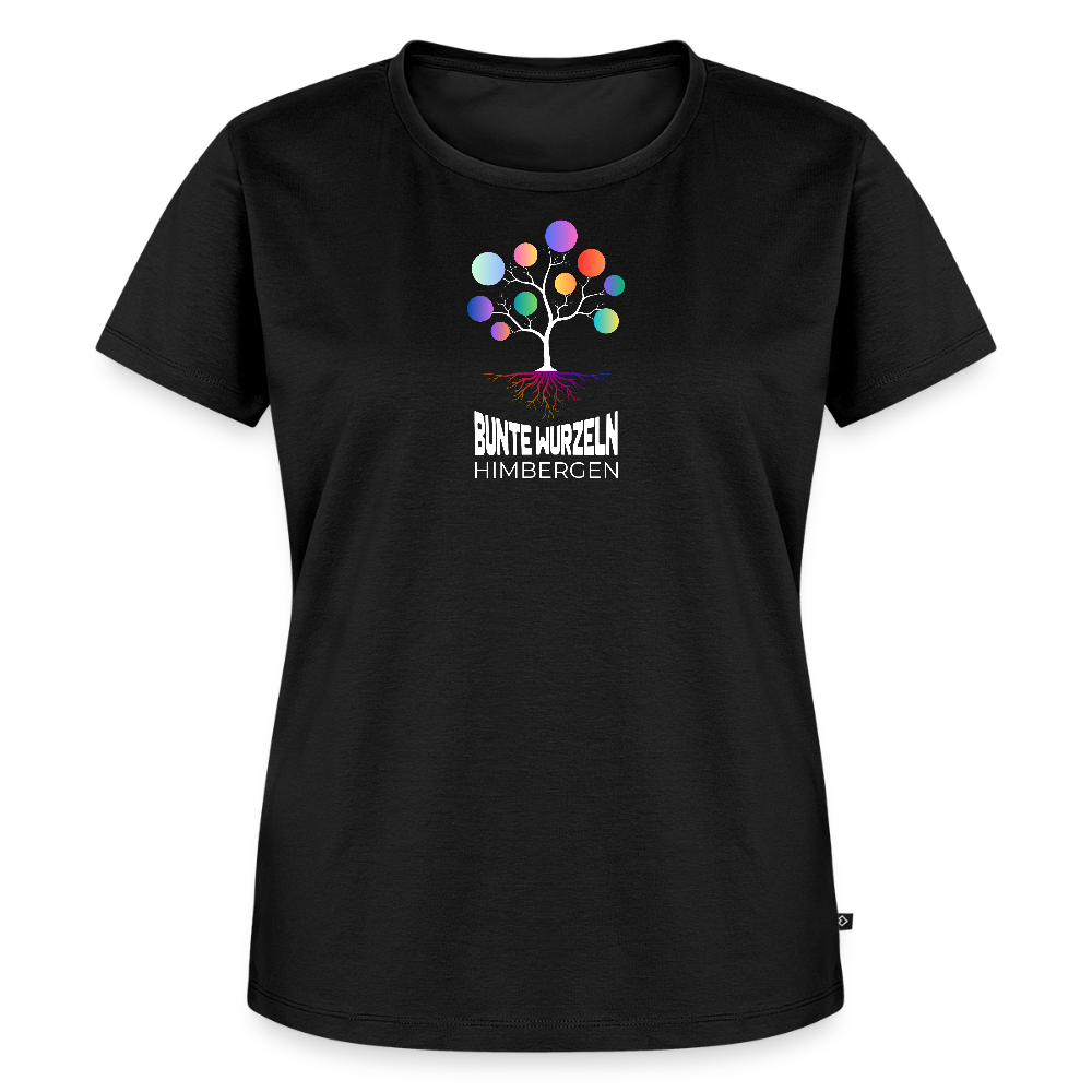 Bunte Wurzeln Himbergen Vorne - Frauen Premium T-Shirt - Schwarz