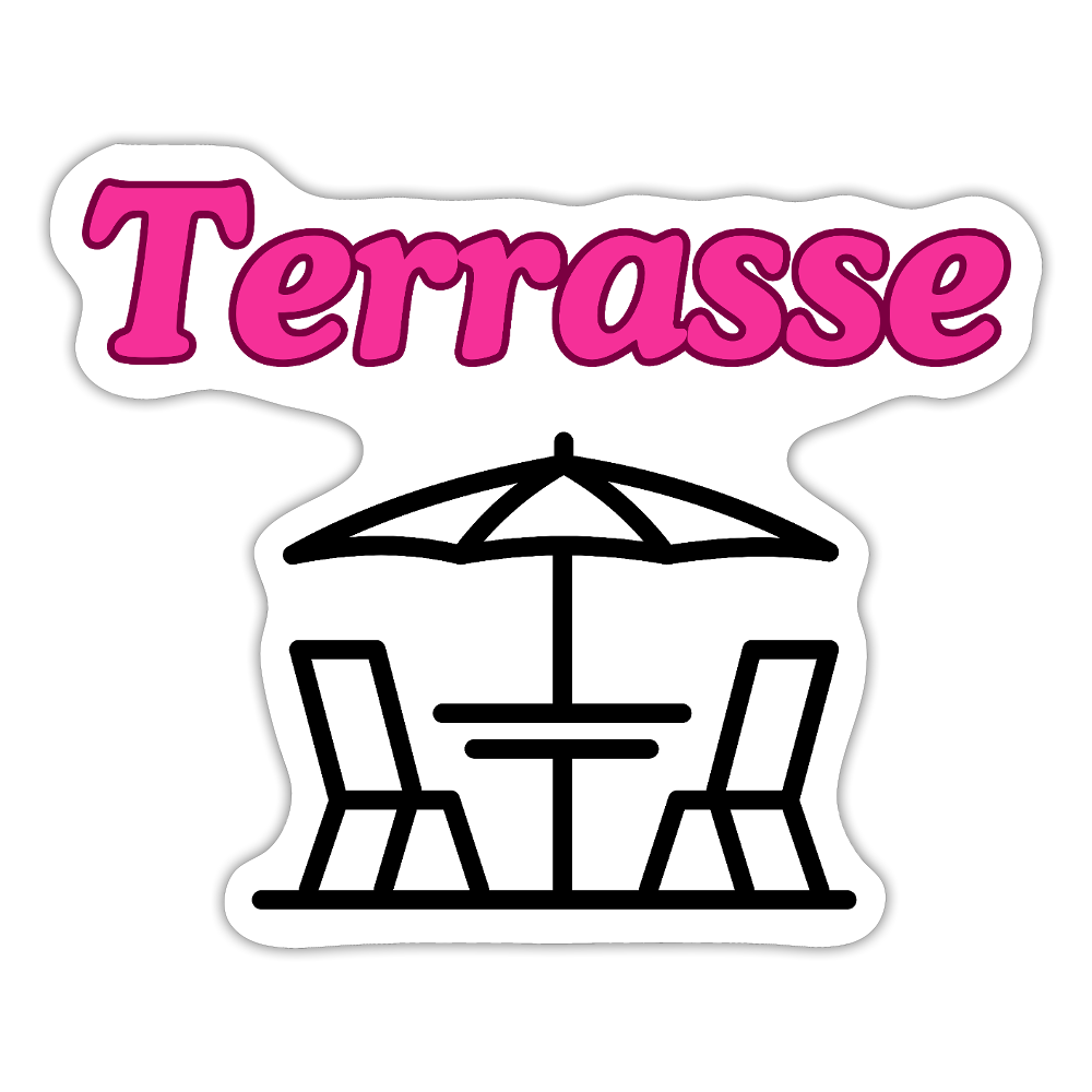 Sticker - Terrasse - Mattweiß