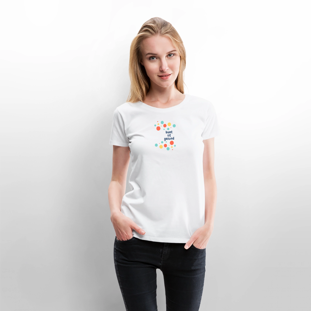 Bunt ist gesund Bubbles - Women’s Premium T-Shirt - Weiß