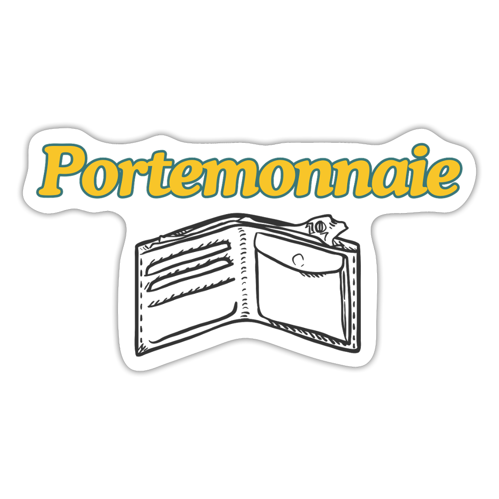 Sticker - Portemonnaie - Mattweiß