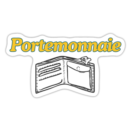 Sticker - Portemonnaie - Mattweiß