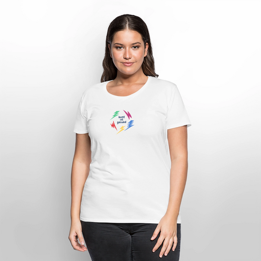 Bunt ist gesund Blitze - Frauen Premium T-Shirt - Weiß