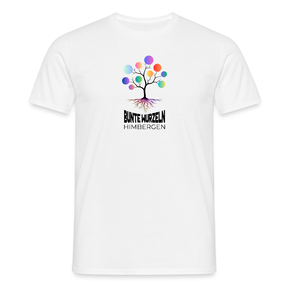Bunte Wurzeln Himbergen Vorne - Männer T-Shirt - Weiß