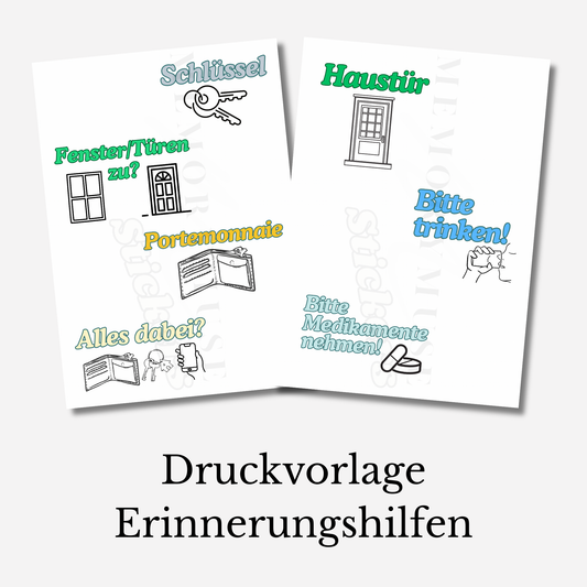 Druckvorlage Erinnerungs-2er-Bundle