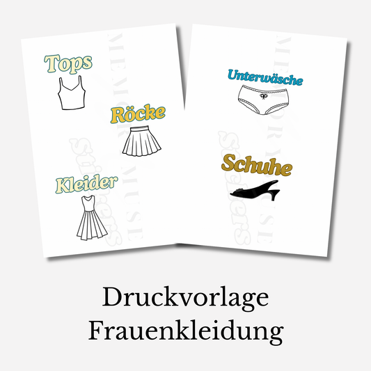 Druckvorlage Kleidung Frauen 2er-Bundle