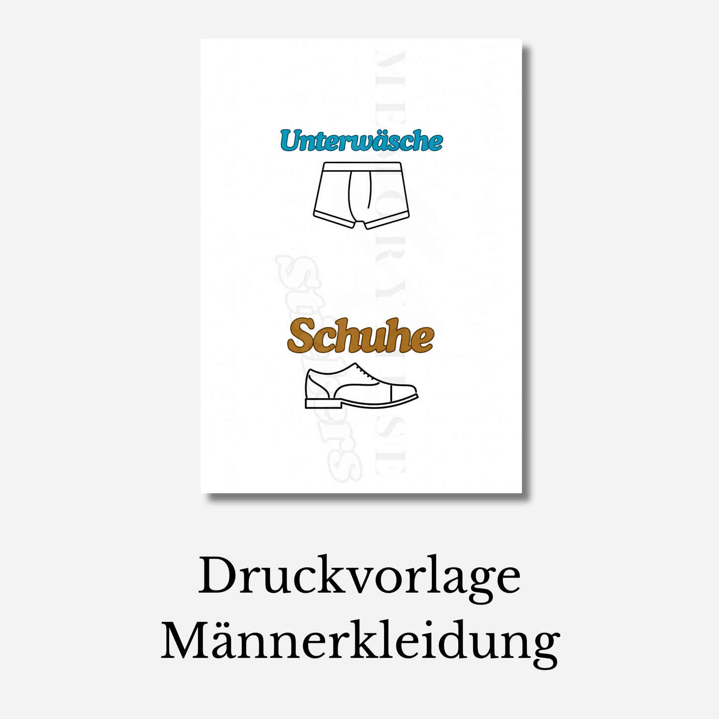 Druckvorlage Kleidung Männer