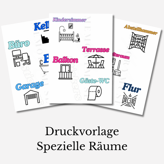 Druckvorlage Spezielle Räume 3er-Bundle